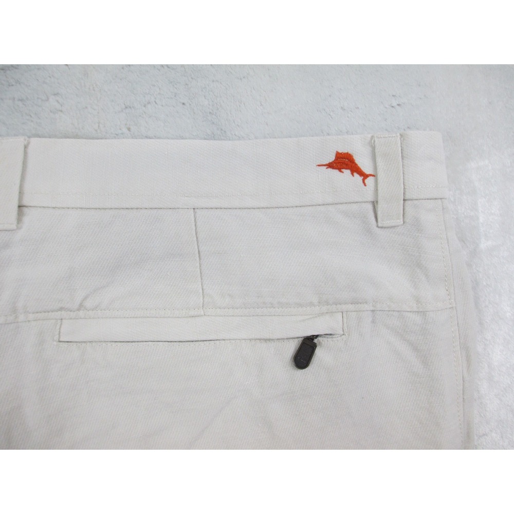 Tommy Bahama Shorts Mens 40 Brown Tan Linen Blend Pockets Chino* - Picture 3 of 8
